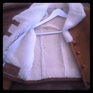 100% Suede Leather Shearling Lined jacket